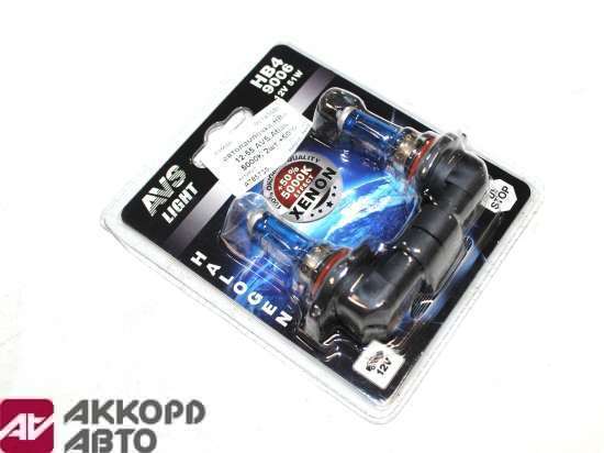 автолампочка НВ4 12-55 AVS Atlas +50% 5000K (2шт.) A78573S