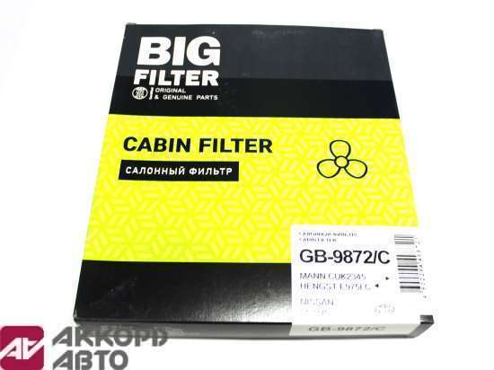 фильтр салонный элемент BIG GB-9872C GB9872C