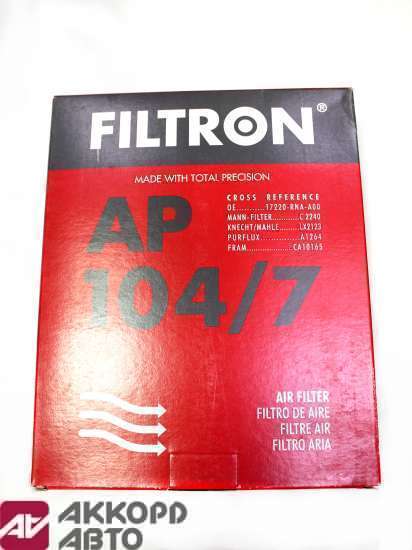 фильтр воздушный элемент Filtron AP104/7 AP1047